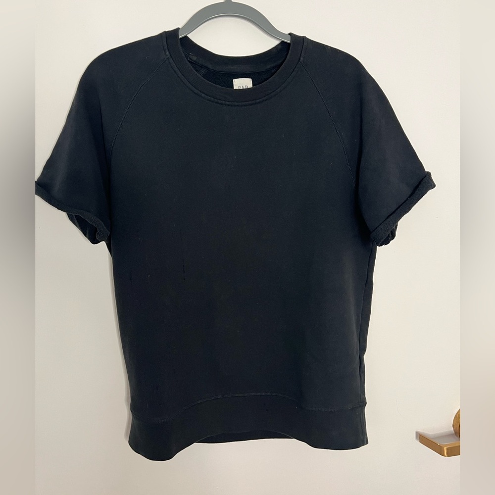 Gap Men’s charcoal Crewneck Retro thermal short sleeve size small